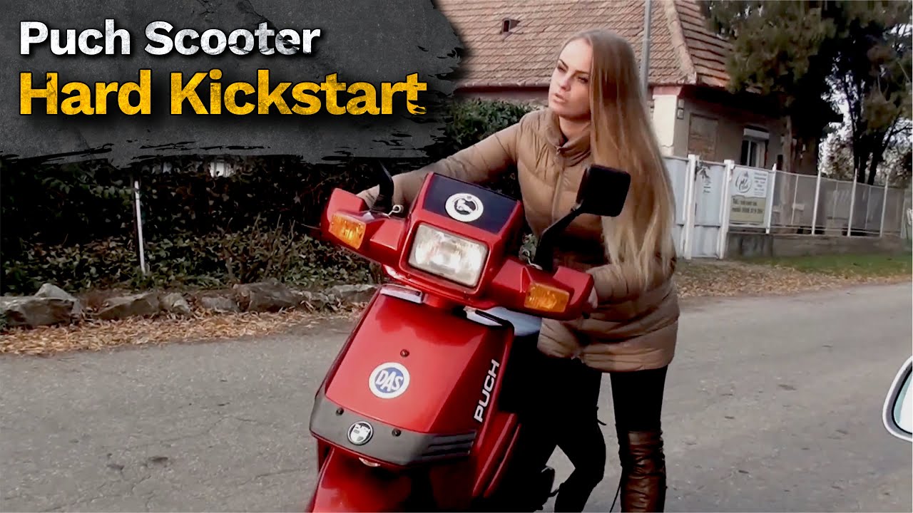 Puch Moped won't start | Scooter-Girl Kickstart Cranking
