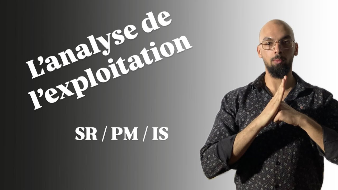 L'analyse de l'exploitation: SR / PM / IS