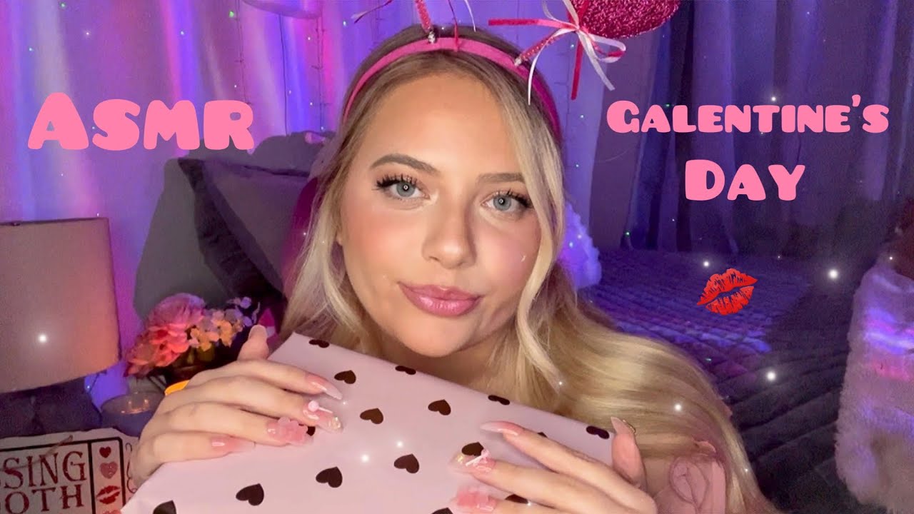 Asmr Galentine’s Day Gift Exchange💘Tapping, Scratching, Crinkles 😴✨