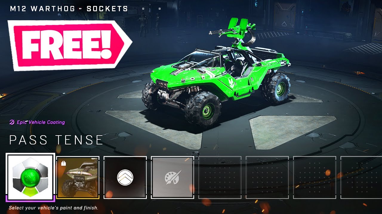 HOW TO UNLOCK FREE WARTHOG VEHICLE COATING REWARD IN HALO INFINITE!