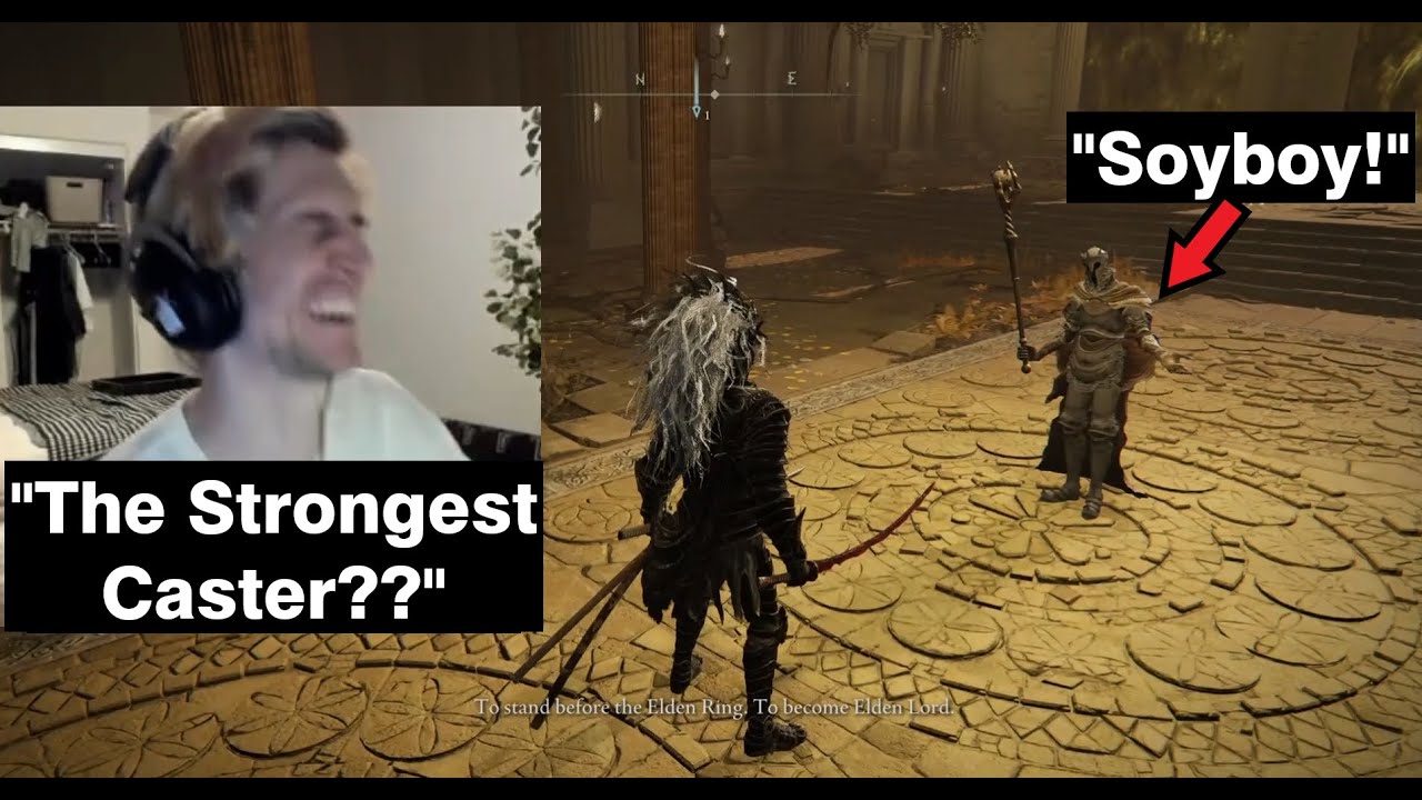 xQc Vs Sir Gideon Ofnir Boss Fight - Elden Ring