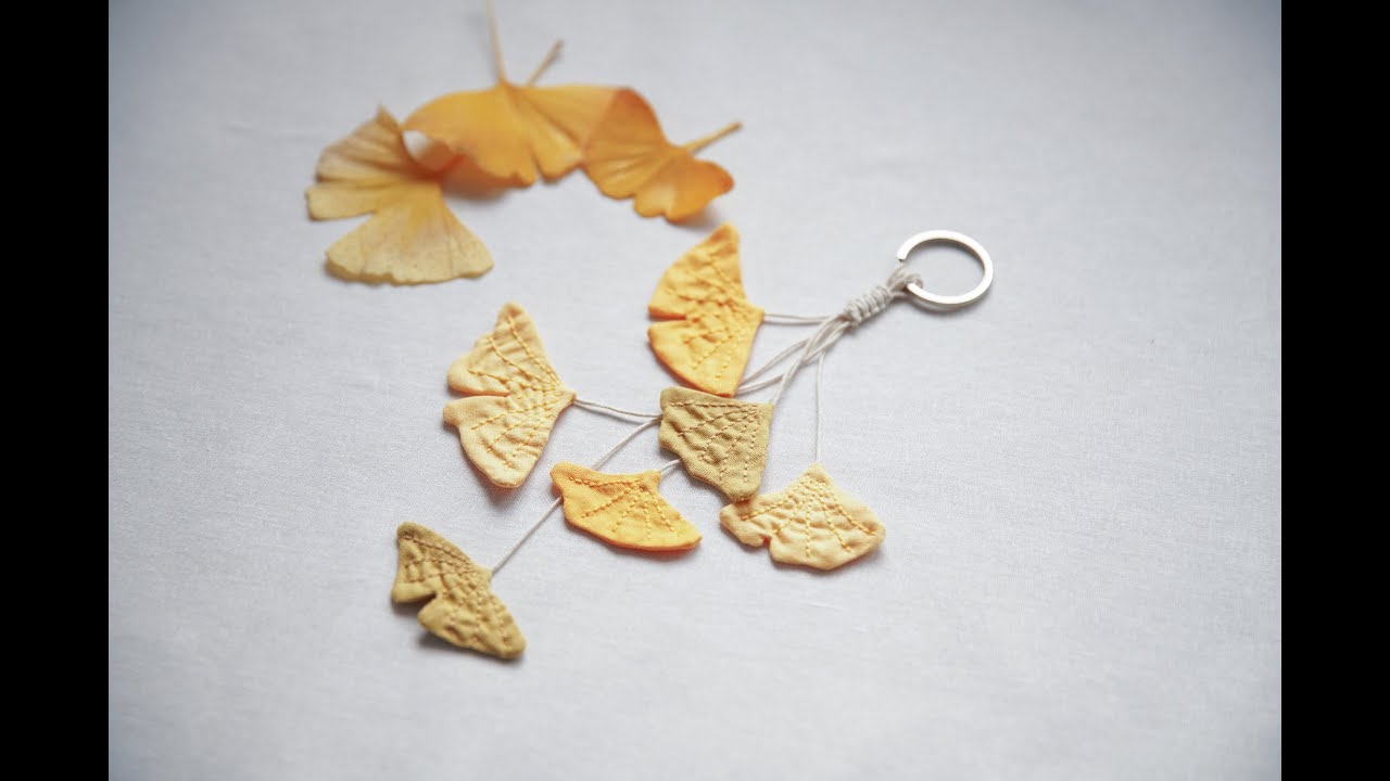 【芋頭匠手作】銀杏葉掛飾DIY - 留住秋天的氣息 - Ginkgo Tree Leaves DIY Fabric Bag Charm - Taro's Crafting