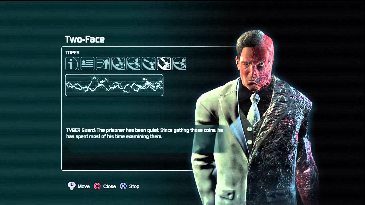 Batman arkham city Two Face Tapes
