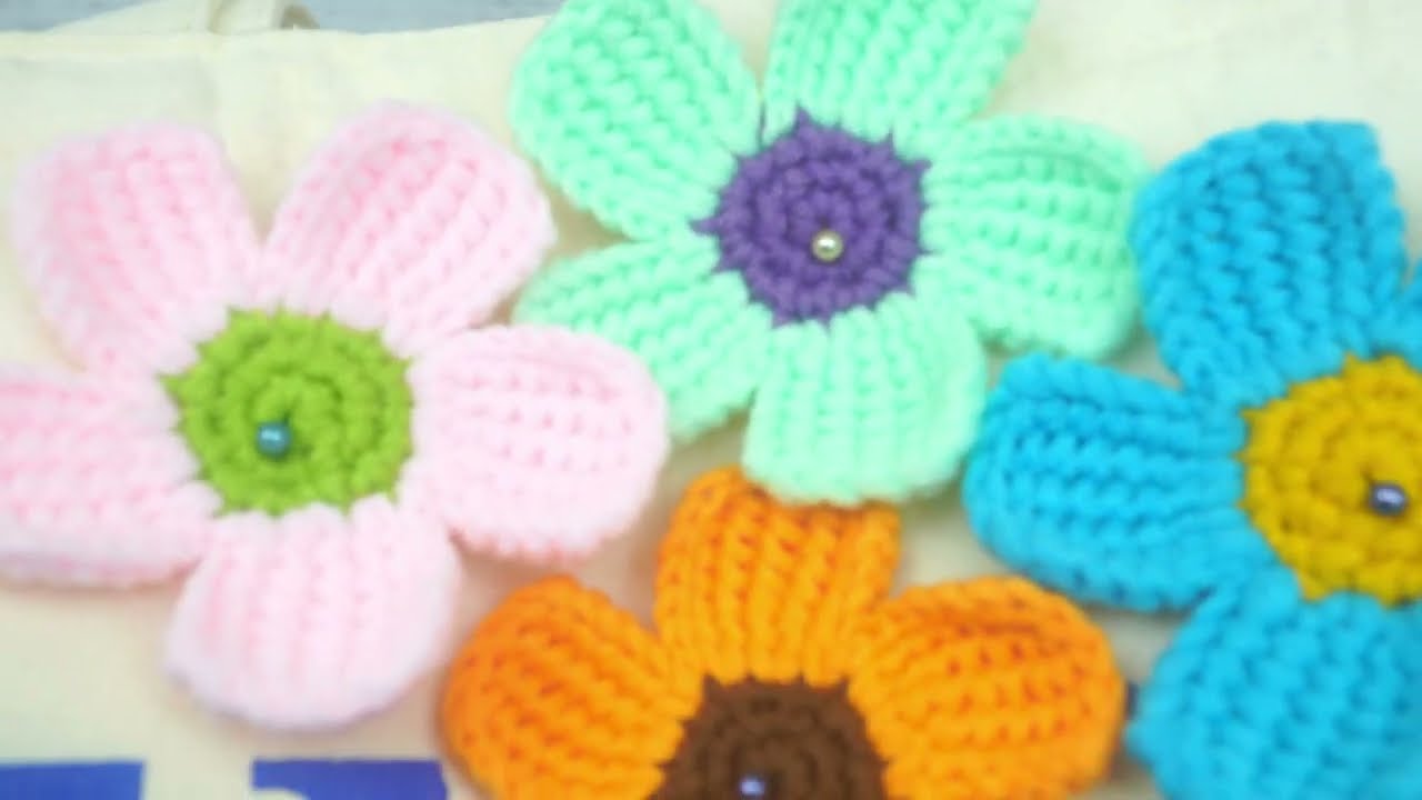 How To Crochet Keychain with Flower for Handbag! Lisa crochet keychain