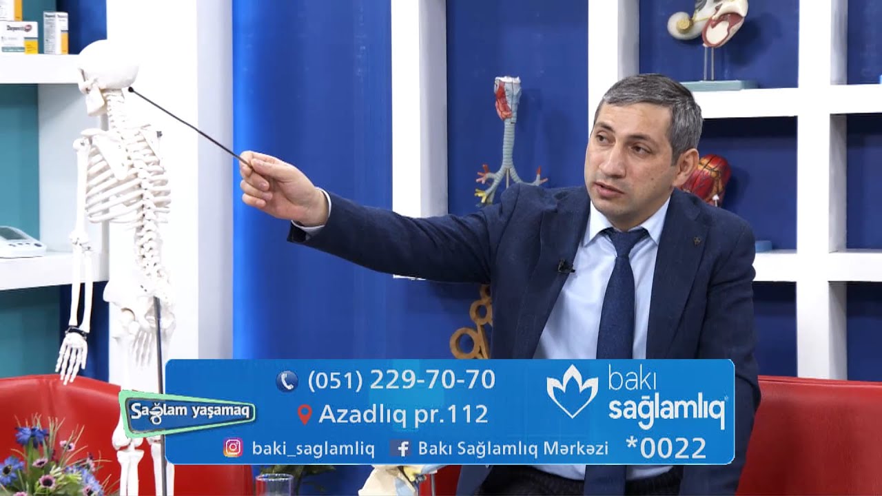 Mərkəzimizin neyrocərrahı t.ü.f.d., Dos. Dr. Cəmil İsgəndərov İctimai TVdə Sağlam Yaşamaq verlişində