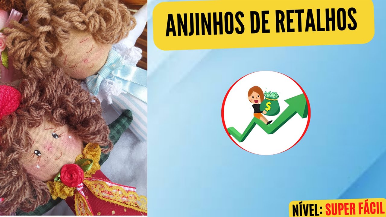 ARTESANATO LUCRATIVO COM RETALHOS: ANJINHOS (Moldes gratuitos)