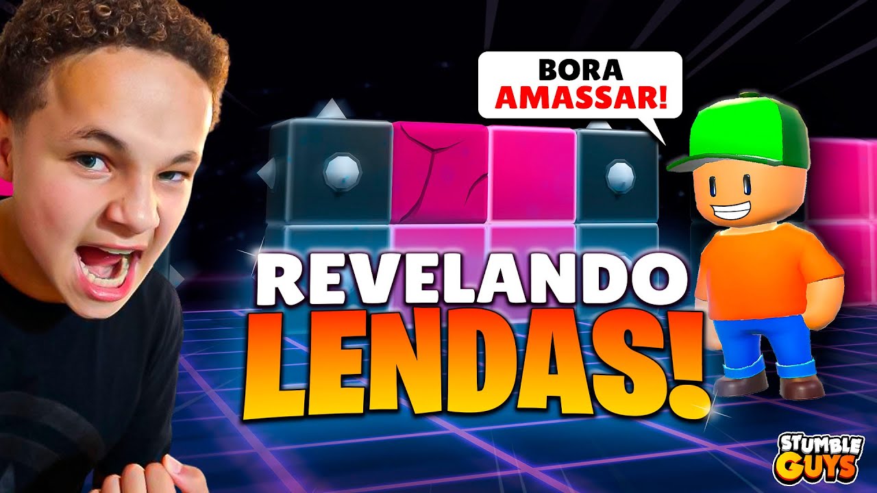REVELANDO LENDAS INSANAS DIA 3 - STUMBLE GUYS AO VIVO!