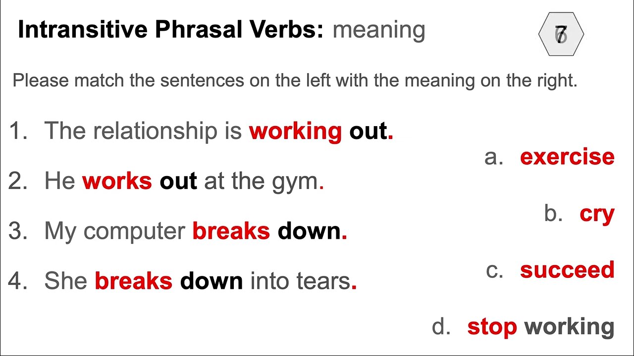Intransitive Phrasal Verbs