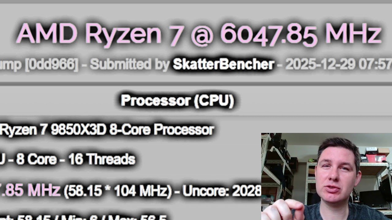 Процессор Ryzen 7 9850X3D с жидкостным охлаждением, 6 ГГц | CP#7