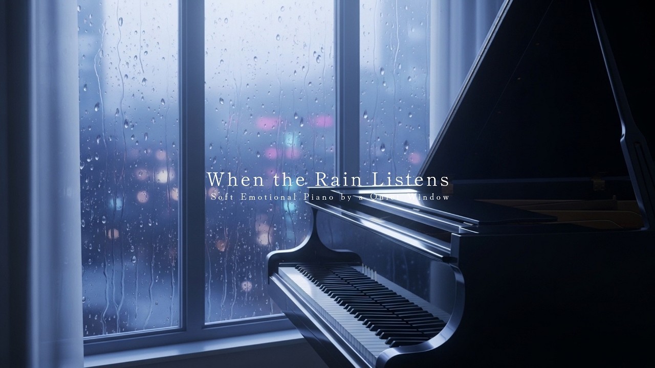 Emotional Rainy Window Piano ☔ | Deep Relaxing & Peaceful Instrumental