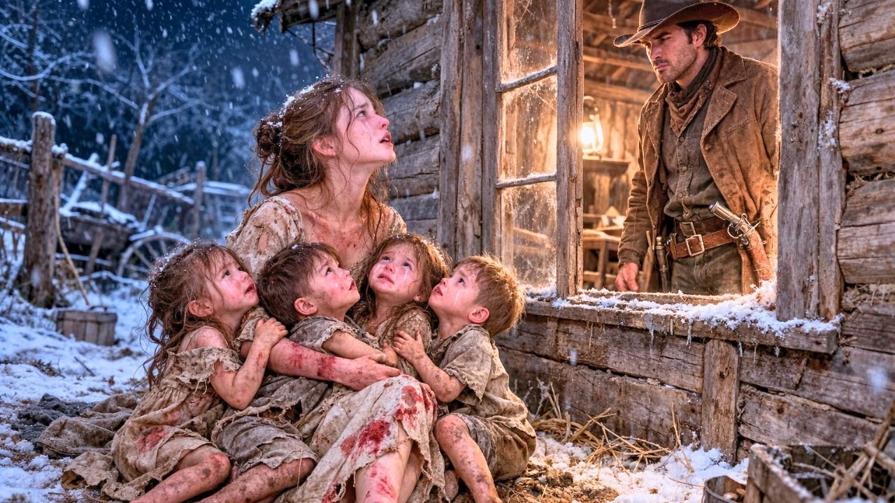 At Midnight, a Widow Collapses on His Porch with 4 Kids — The Cowboy Said, 'Get Inside. All of You