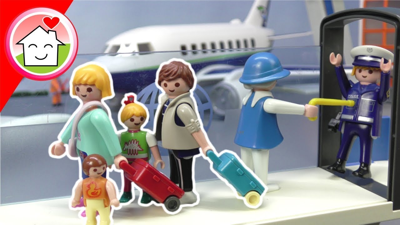 Playmobil Film Familie Hauser - Kofferdiebe am Flughafen - Polizei Kommissar Overbeck