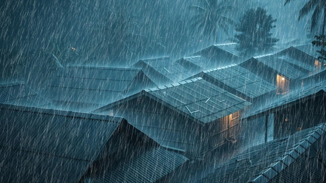 No Ads Rain Sounds for Sleeping – Dark Night Rain On the Tin Roof for Mental Shutdown