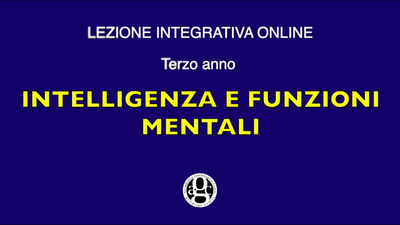 Intelligenza e ragione - 3° ANNO