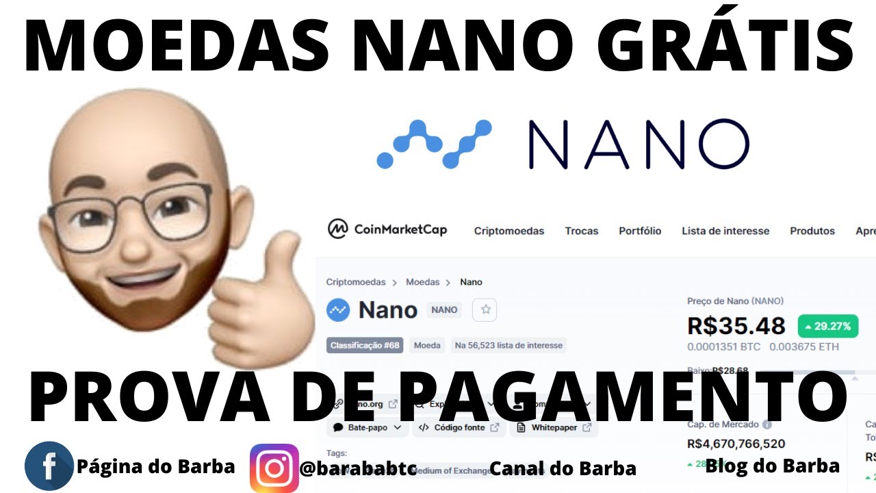 🛑 COMO CONSEGUIR A CRIPTOMOEDA NANO DE FORMA GRATUITA 2021 ❗🇧🇷