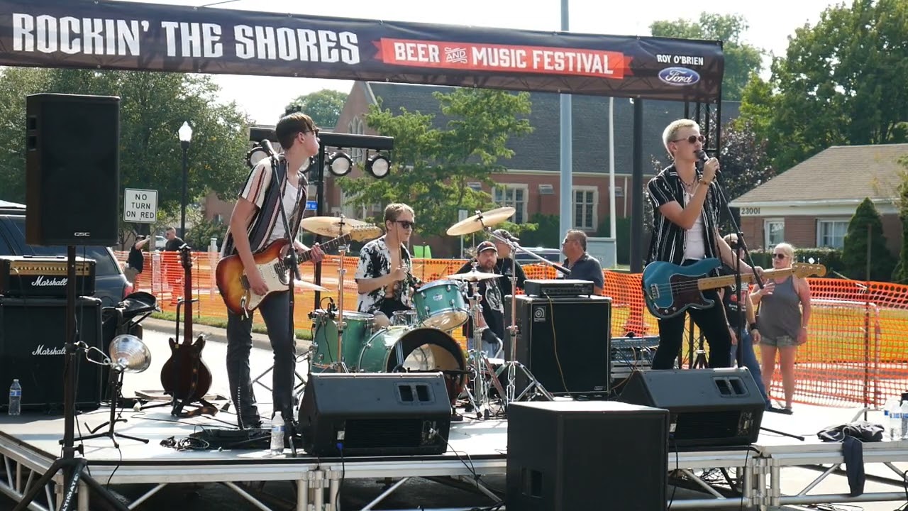 JOE PLAYING DRUMS WITH HIS COUSINS AT ROCKIN THE SHORES