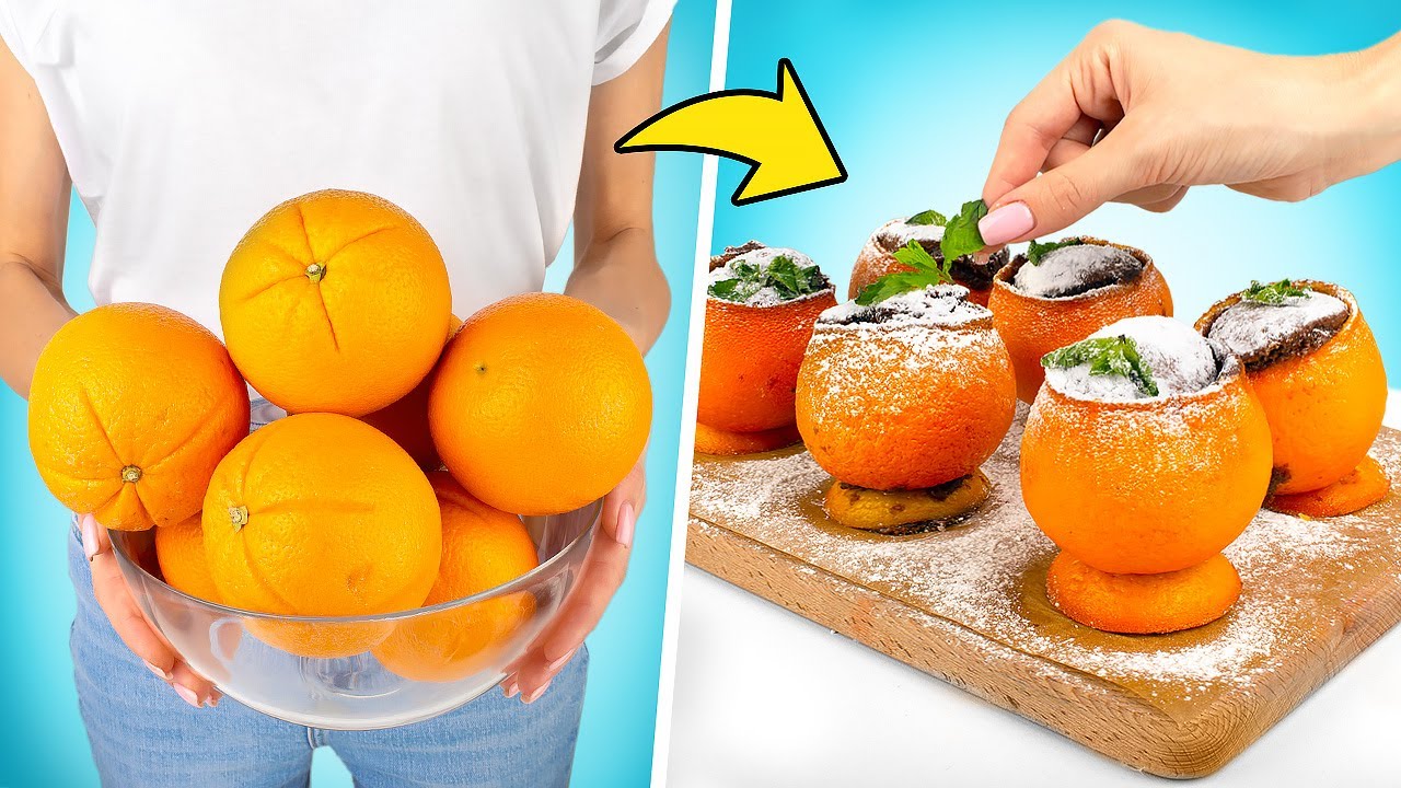 Unusual Cupcakes Baked In Orange Peel!