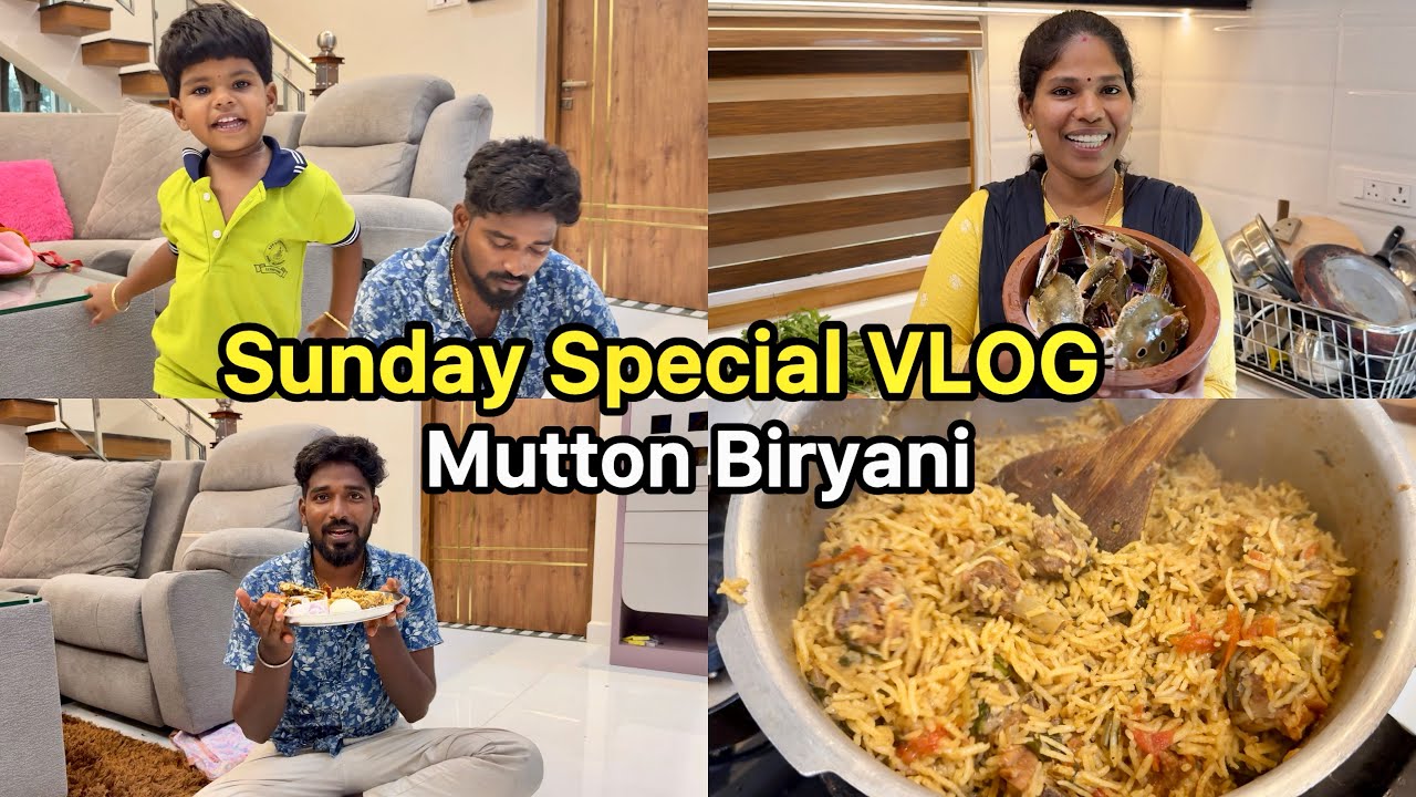 Sunday Special VLOG | Mutton Biryani 😋 | | Sangeetha Vinoth | #tamilvlog