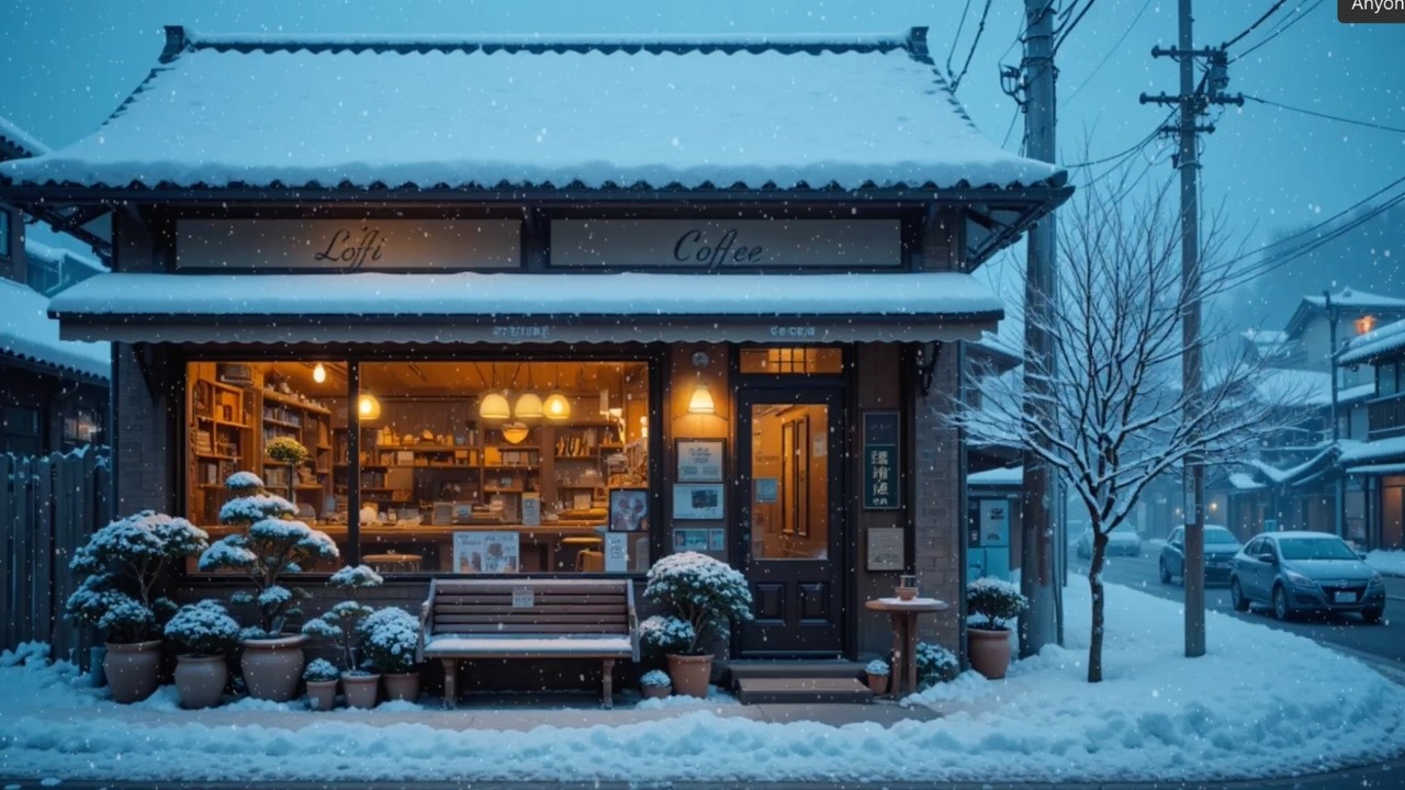 Snow Japanese Coffee Shop ❄️ Lofi Beats for Chill, Relax & Study