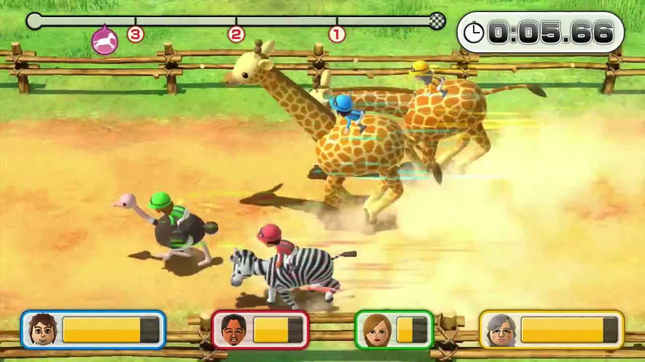 Wii Party U Minigame Showcase - Safari Hustle (All 4 Animals)
