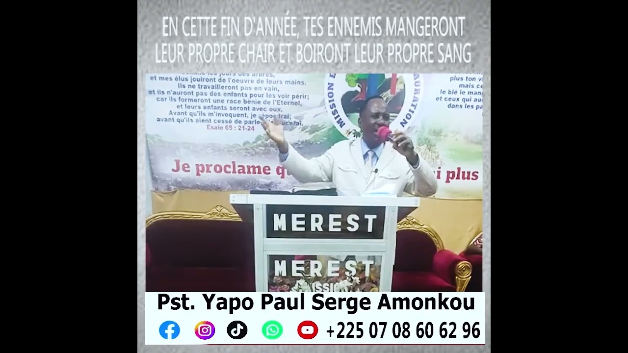 INTEGRALITE EN CETTE FIN D'ANNÉE, TES ENNEMIS MANGERONT LEUR PROPRE CHAIR ET BOIRONT LEUR PROPRE SAN