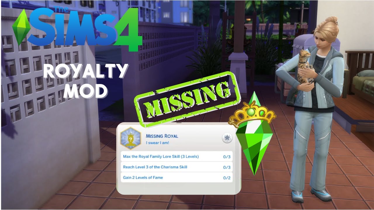 THE SIMS 4 - ROYALTY MOD - my teen sim is a secret member of the royal family