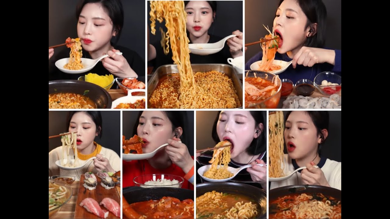 Boki Asmr モッパン 麺 まとめ【⠀咀嚼音│すする音Mukbamg⠀】