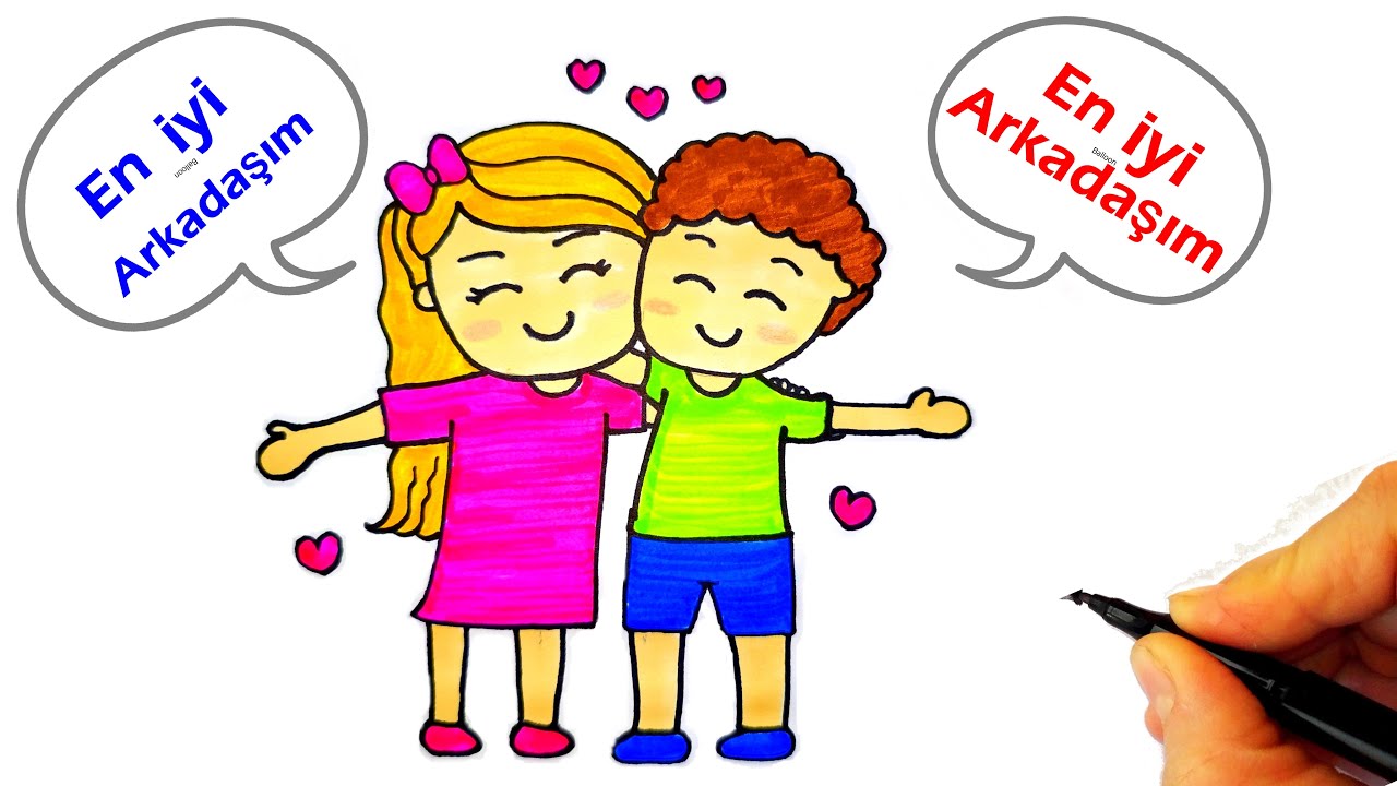 En iyi Arkadaş Çizimi - Best Friends Forever Çizimi 💖 BFF Çizimleri - BFF Drawing