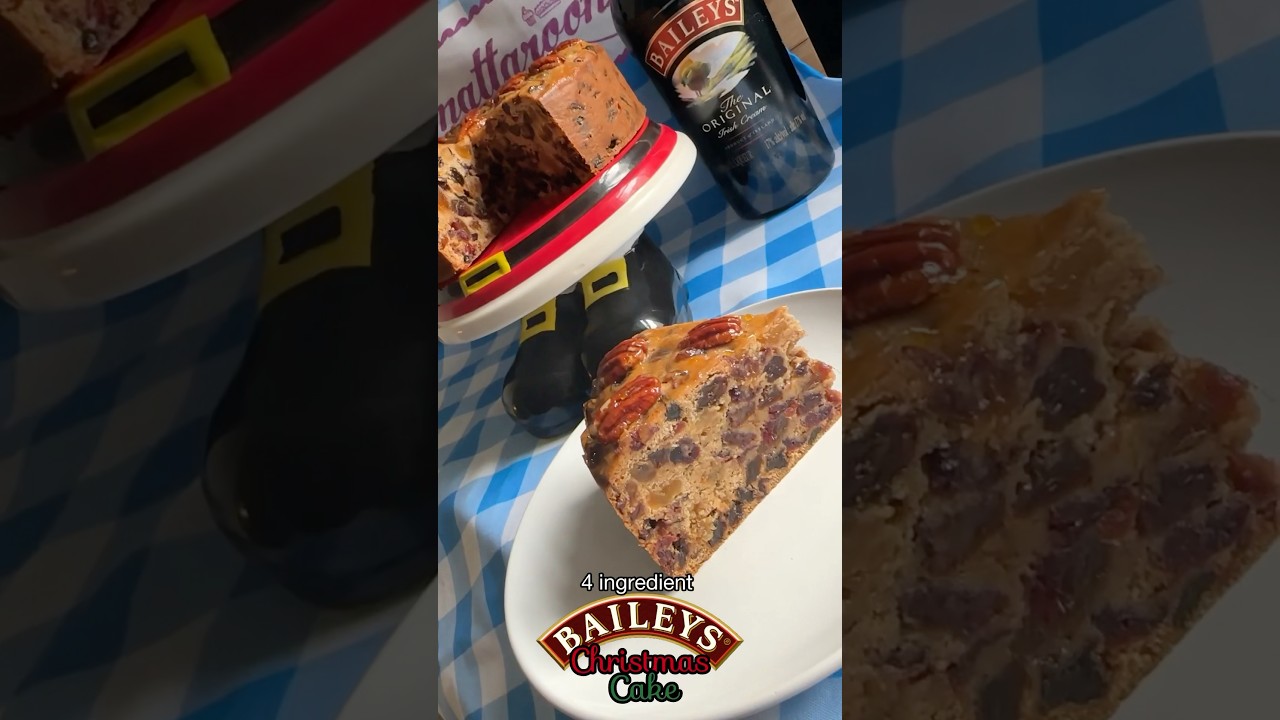 4 ingredient Baileys Christmas Cake Recipe #christmascake #christmascakerecipes #baileys #recipe