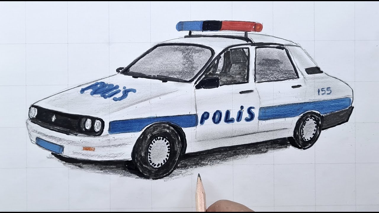 toros polis araba çizimi kolay araba çizimleri