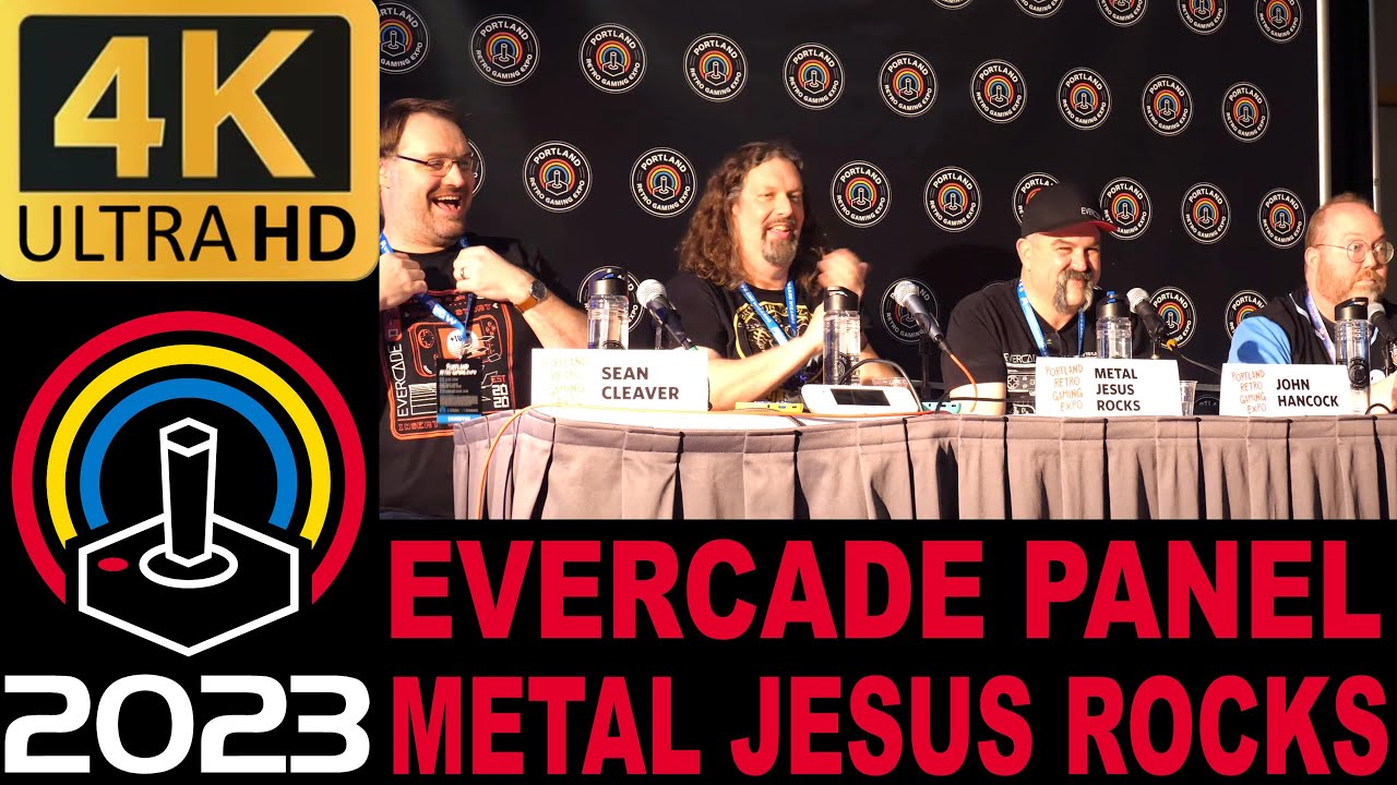 Sean Cleaver, MetalJesusRocks, John Hancock, John Riggs - Evercade - PRGE 2023 Portland Retro Gaming