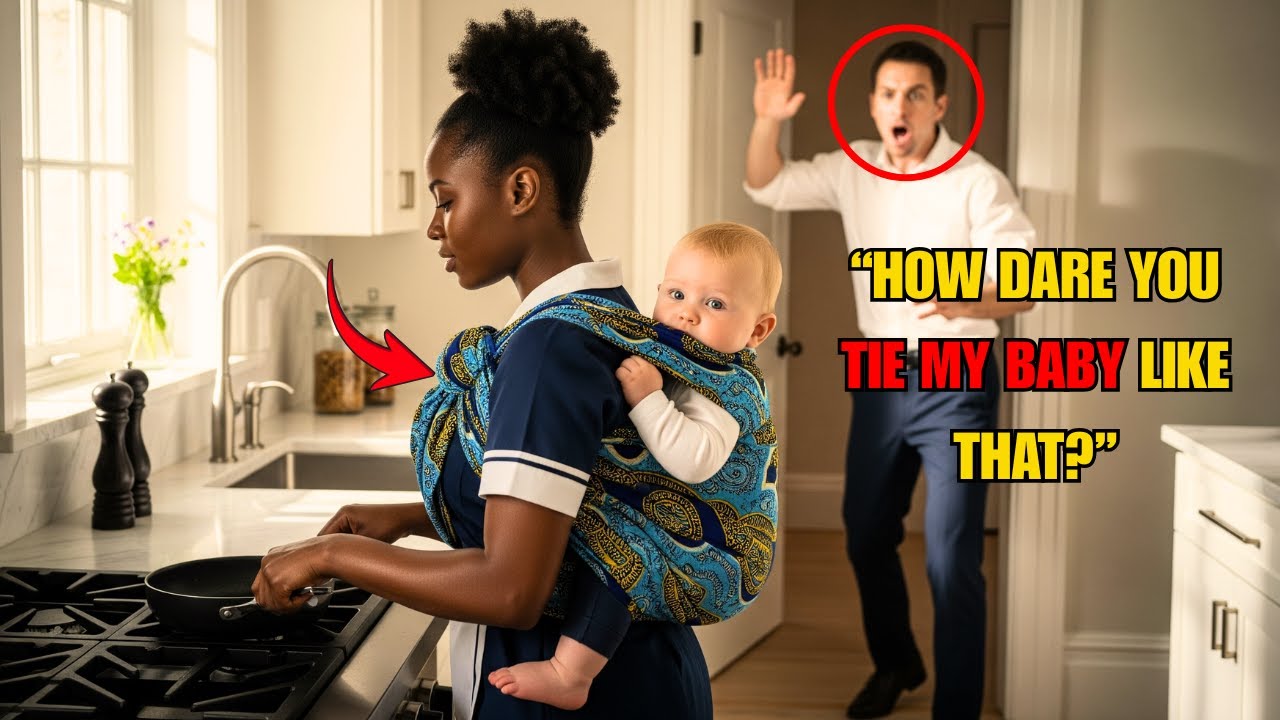 Black Maid USED a Baby Wrap — The Billionaire Saw It… And What Happened Next Shocked the Whole House