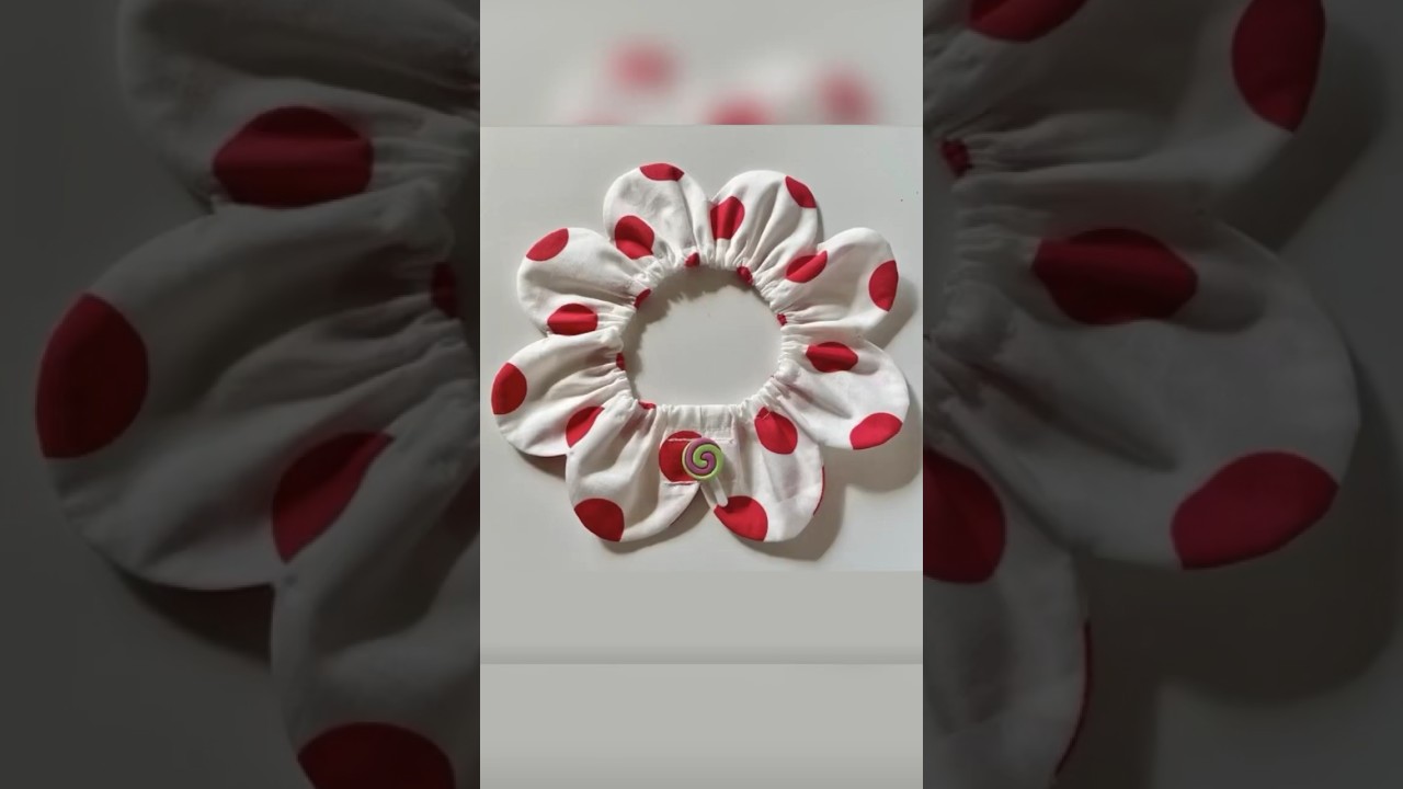 FOR BEGINNERS ! ❤️ Making EASY Fabric FLOWER SCRUNCHIES #flowermaking #scrunchies   #flowerfabric