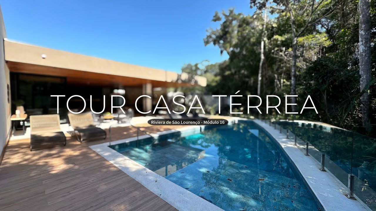 Tour Completo: Casa térrea alto padrão para comprar na praia da Riviera de São Lourenço!