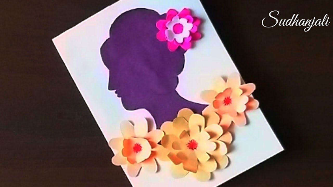 women's day craft  // how to make women's day paper craft 