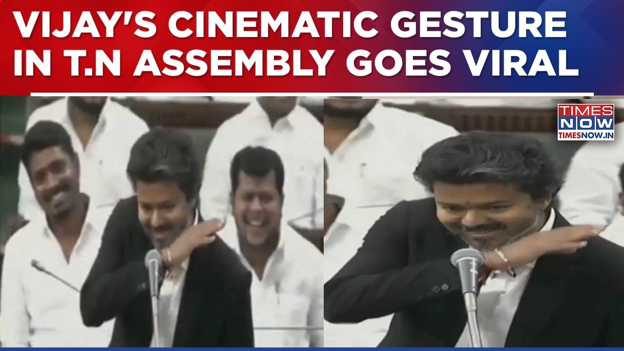Vijay Performs Cinematic Gesture As Tamil Nadu CM Concludes Speech In Assembly, Video Goes Viral
