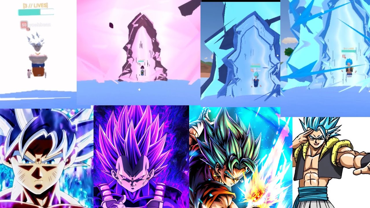 Showcasing all Characters transformations in breakthrough (rec room Dragon ball super breakthrough)
