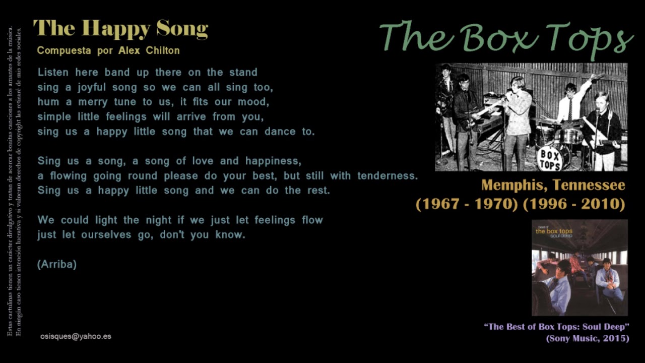 The Happy Song (Alex Chilton) - The Box Tops