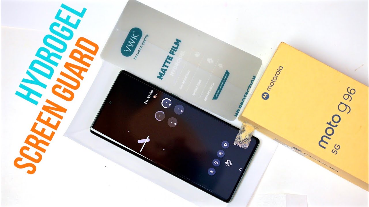 Moto g96 matte screen guard with hydrogel technology unboxing and application