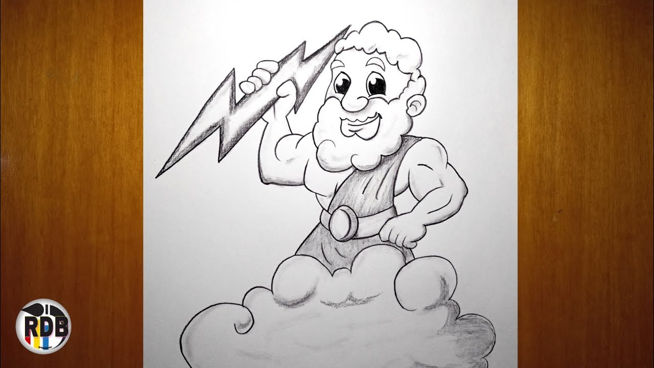 How to Draw Zeus step by step easy 2024