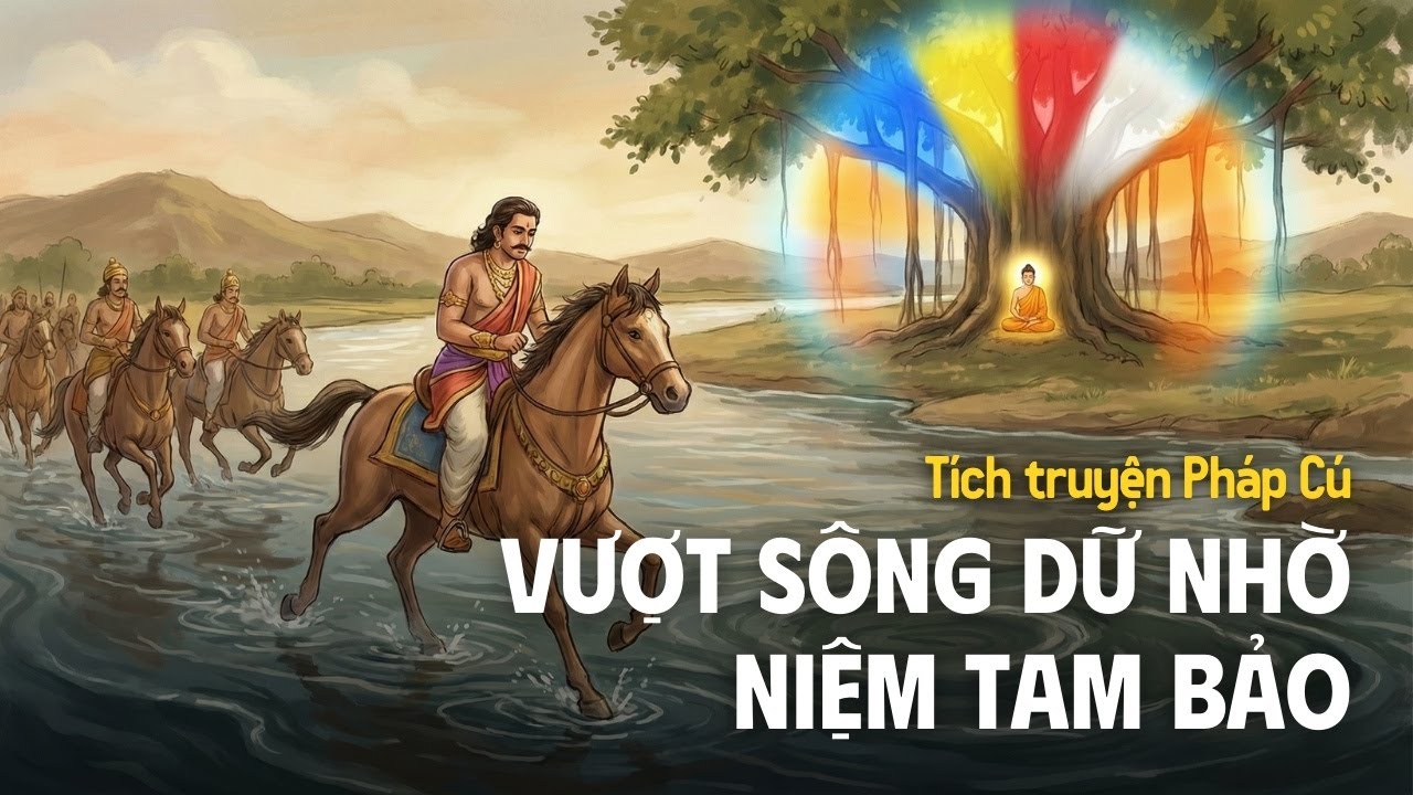 Sức Mạnh Của Niềm Tin: Vượt 3 Con Sông Dữ Nhờ Niệm Tam Bảo | Tích truyện Pháp Cú 76-69