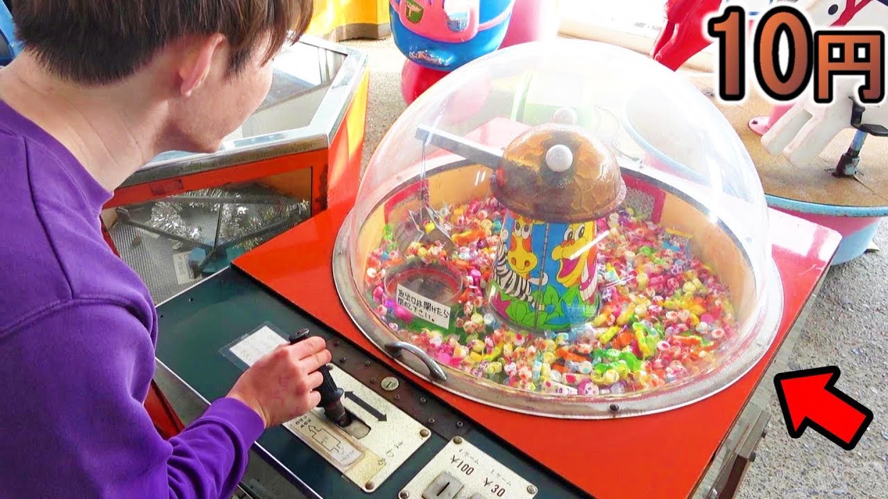 レトロゲームで景品ゲット！！色んな10円ゲームやってみた。さとちんのクレーンゲーム