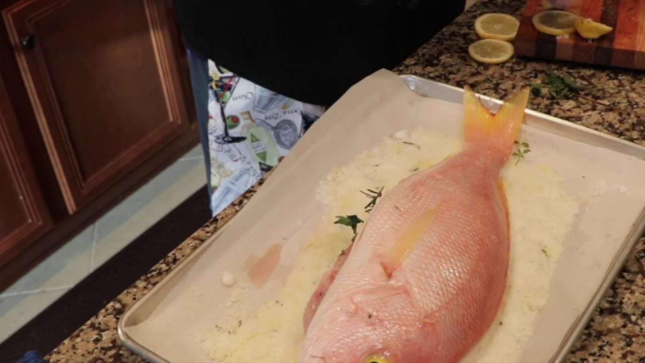 Salt Encrusted Wild  Red Snapper