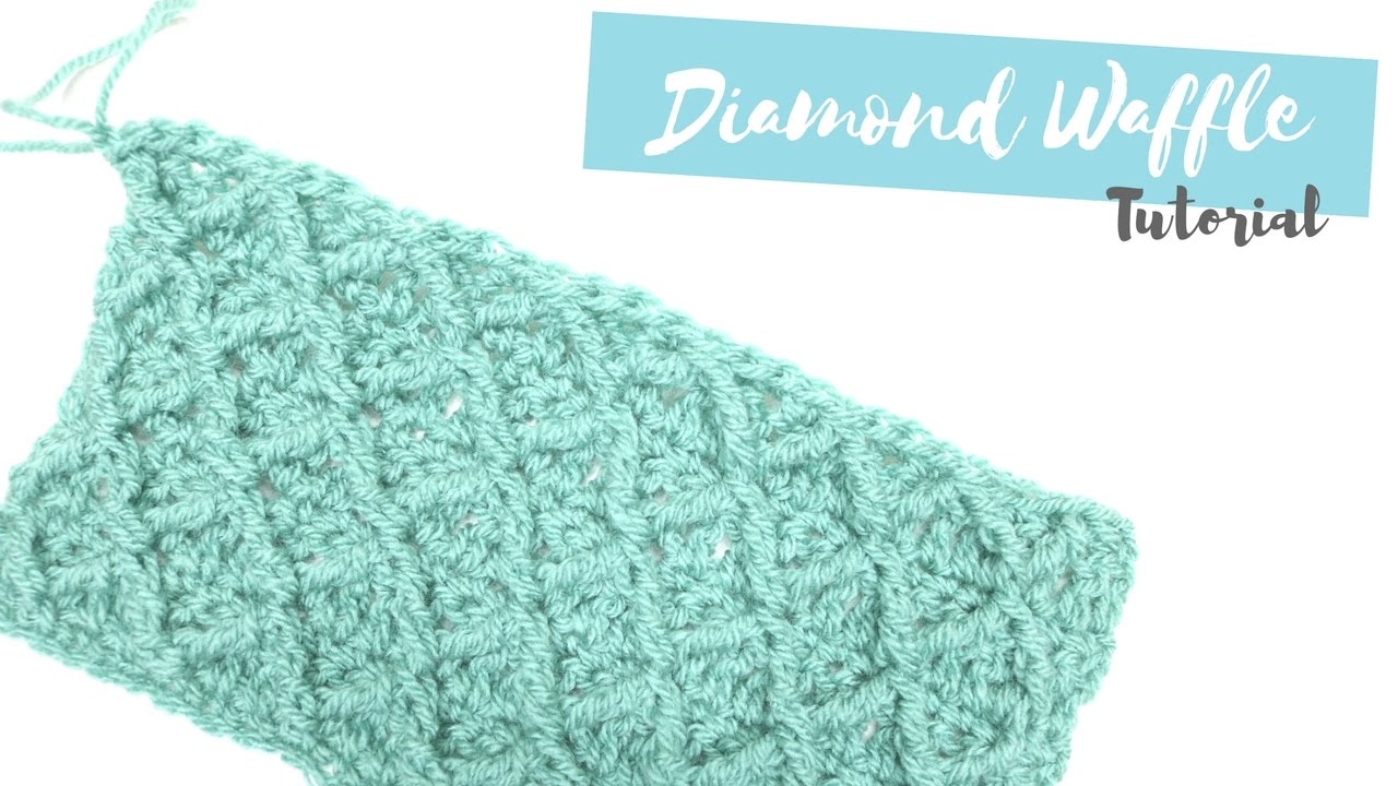 CROCHET: How to crochet the Diamond waffle stitch | Bella Coco