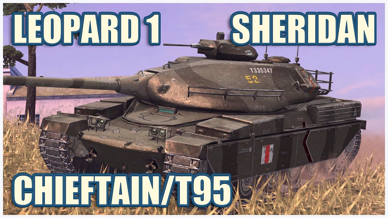 Leopard 1, Chieftain/T95 & Sheridan • WoT Blitz Gameplay