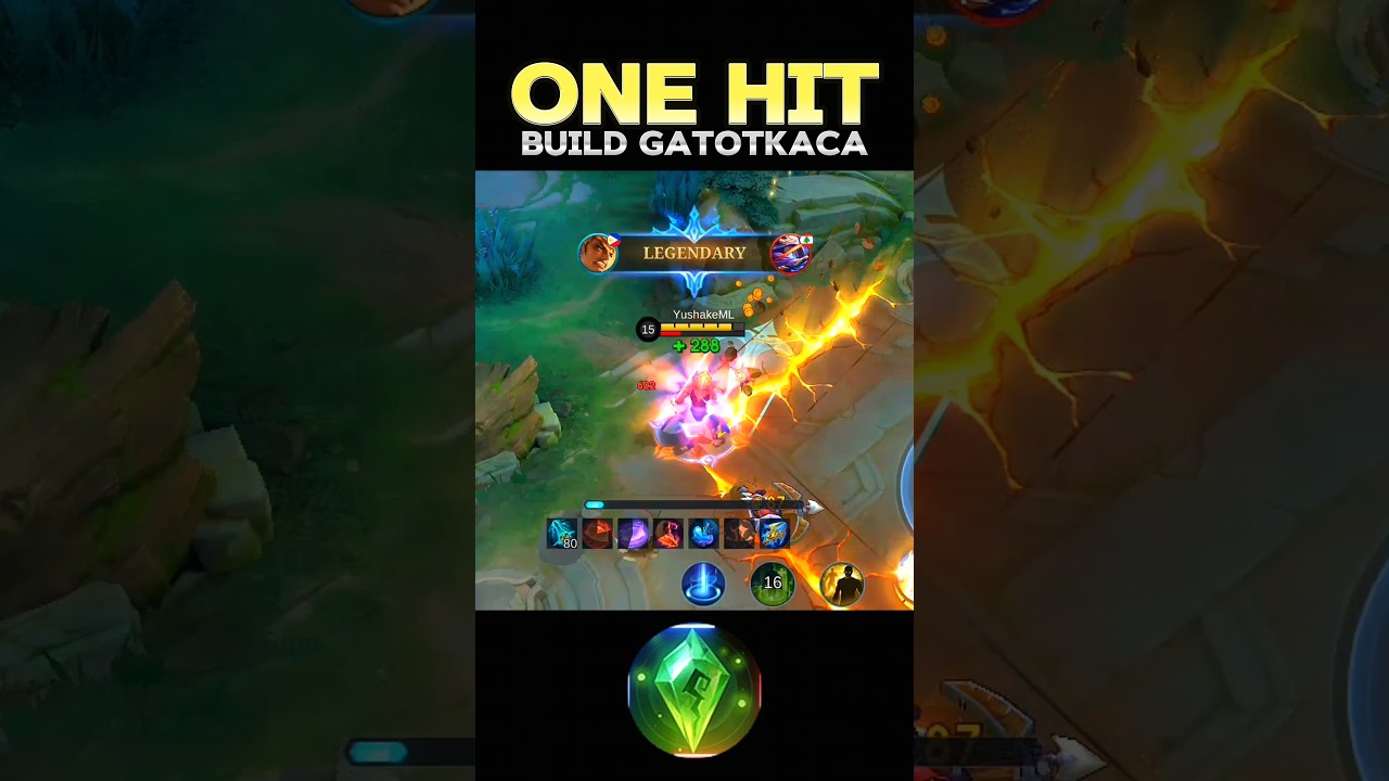 😱 WATCH THIS - BEST BUILD GATOTKACA 2024❓(ONE HIT) ~ MLBB 🔥 #mobilelegends #onehitbuild #gatotkaca
