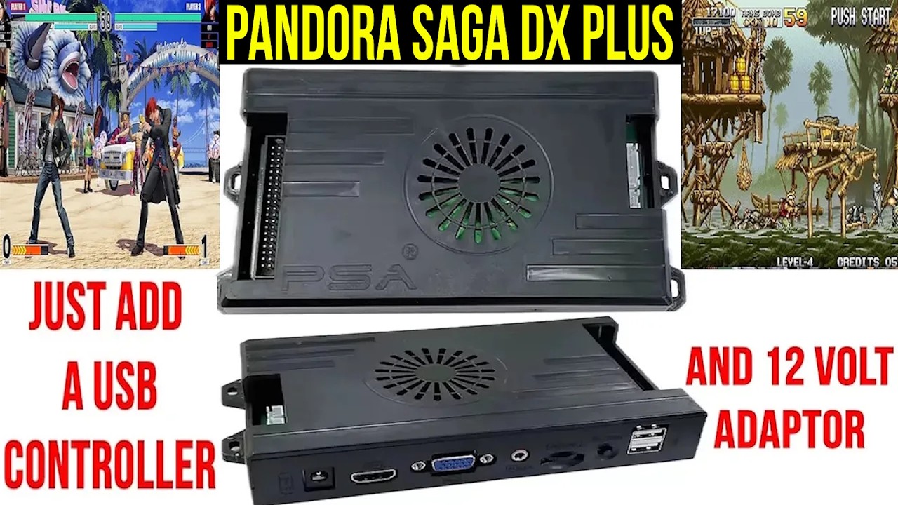Обзор игровой приставки Pandora Saga DX Plus с поддержкой 4K 3D. Подключай телевизор и играй в бо...
