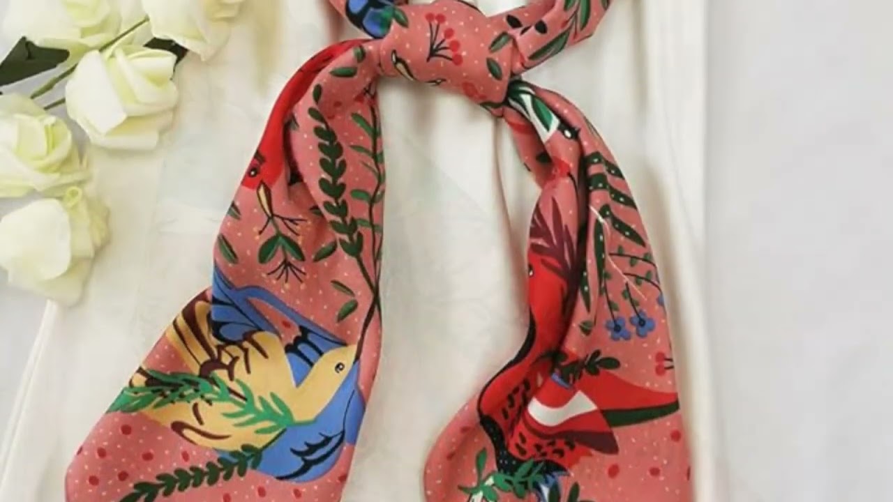 How to Style a Large Satin Silk Head Scarf for an Elegant Look ✨