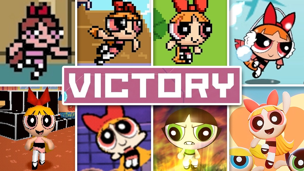 Evolution of The Powerpuff Girls Games Win & Victory Animations