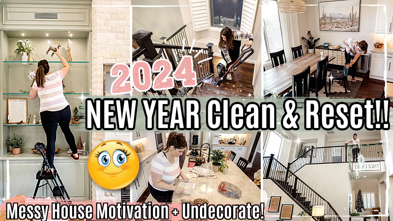 2024 NEW YEAR CLEAN WITH ME & RESET :: Un-Decorating, Mindset Chats, & Cleaning Motivation